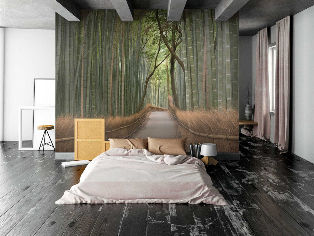 Pad tussen hoge bamboe — interieur 2