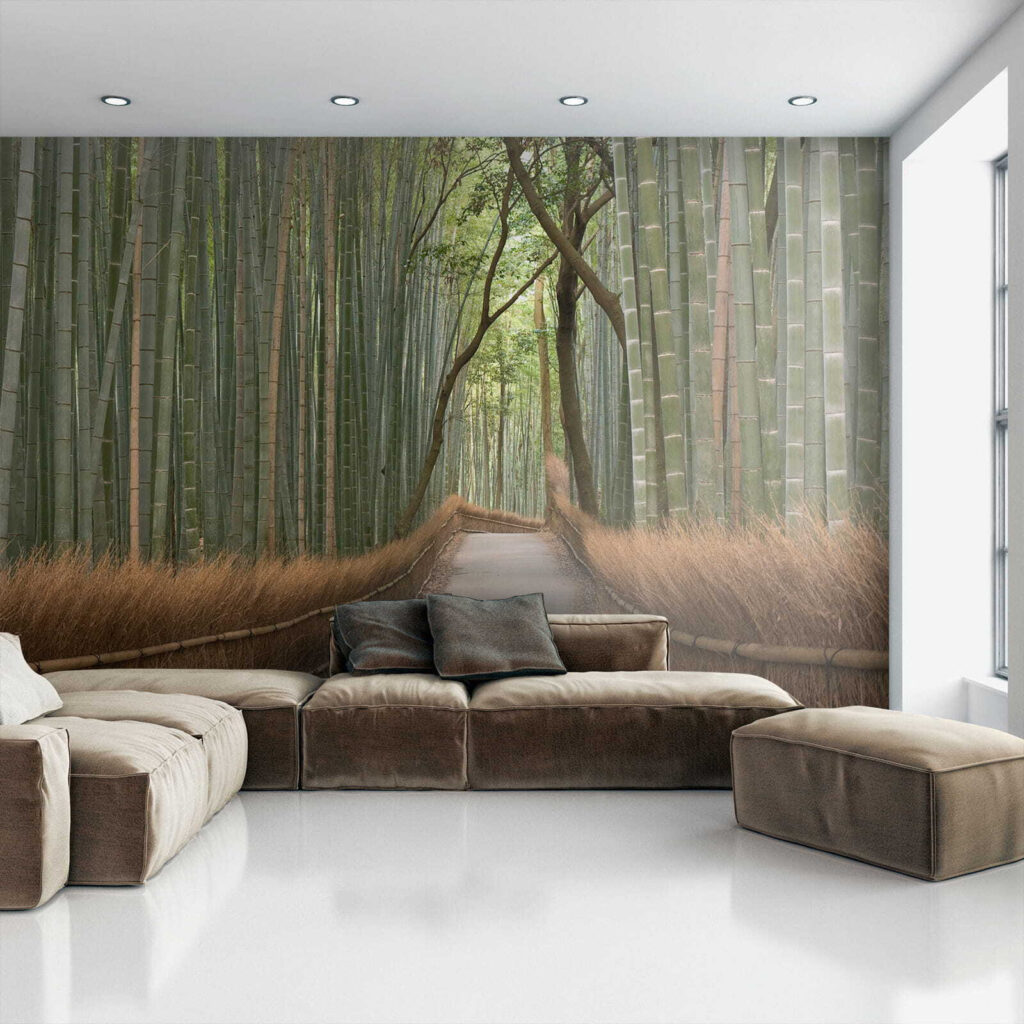 Pad tussen hoge bamboe — interieur 1