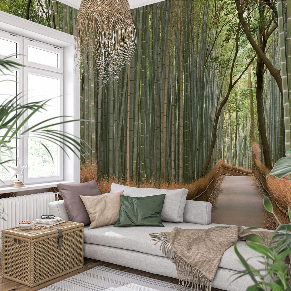 Pad tussen hoge bamboe — interieur 10
