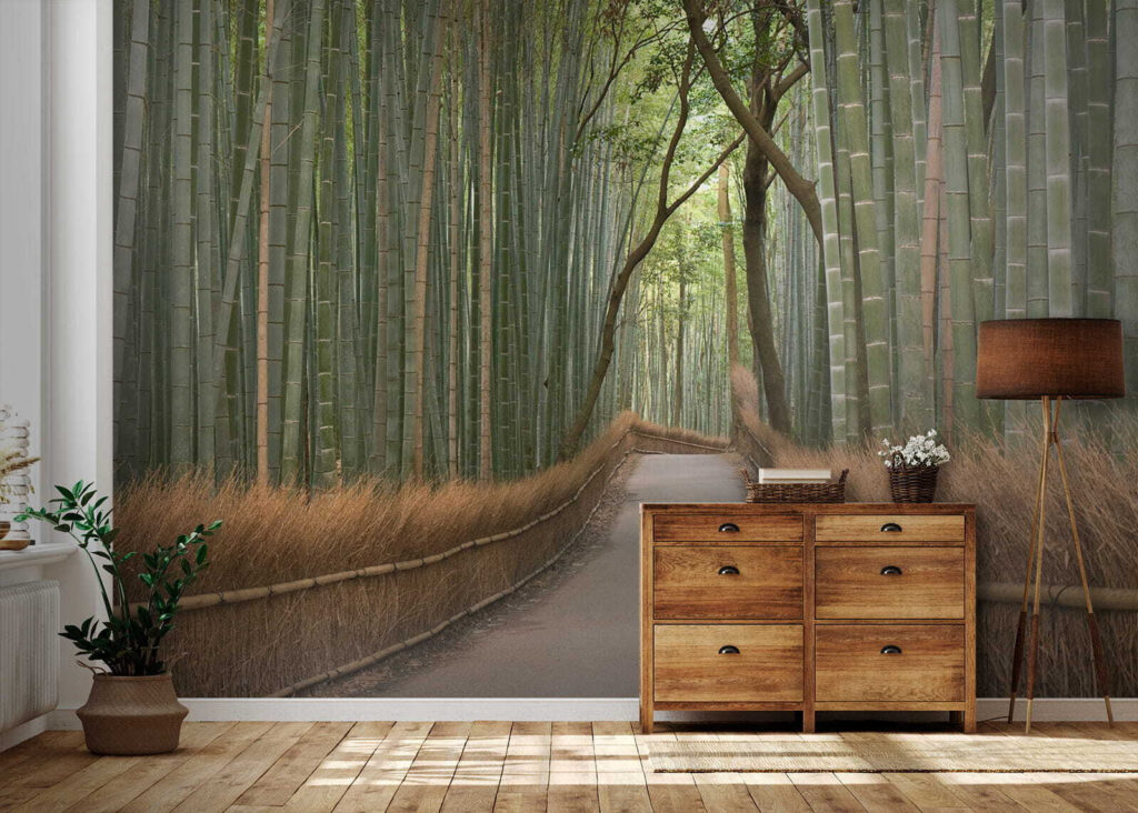 Pad tussen hoge bamboe — interieur 5