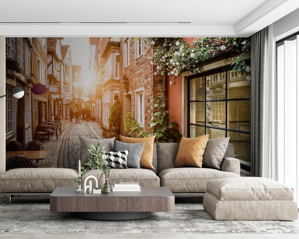 Zonlicht in smalle bloemensteeg — interieur 4