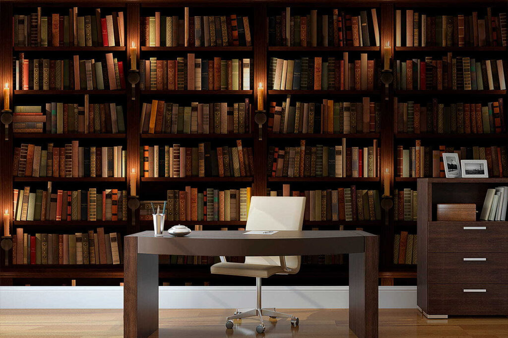 Grote boekenkast vol boeken — interieur 5