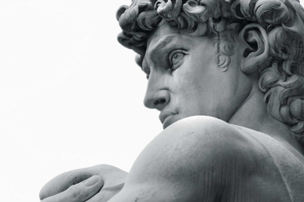 Standbeeld van een man — volledig ontwerp