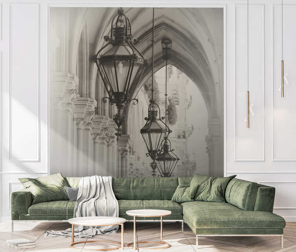 Lantaarns onder gotische gewelven — interieur 2