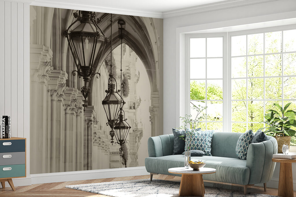 Lantaarns onder gotische gewelven — interieur 3
