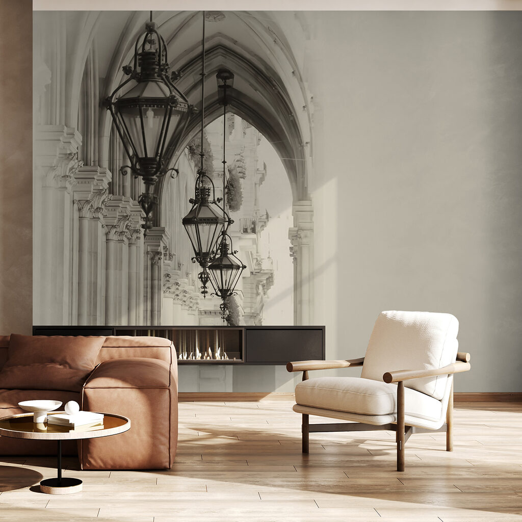 Lantaarns onder gotische gewelven — interieur 4