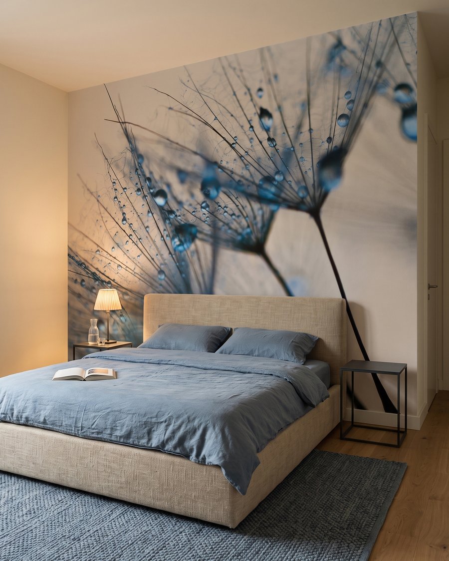 Dauwdruppels aan fijne pluisjes — interieur 5