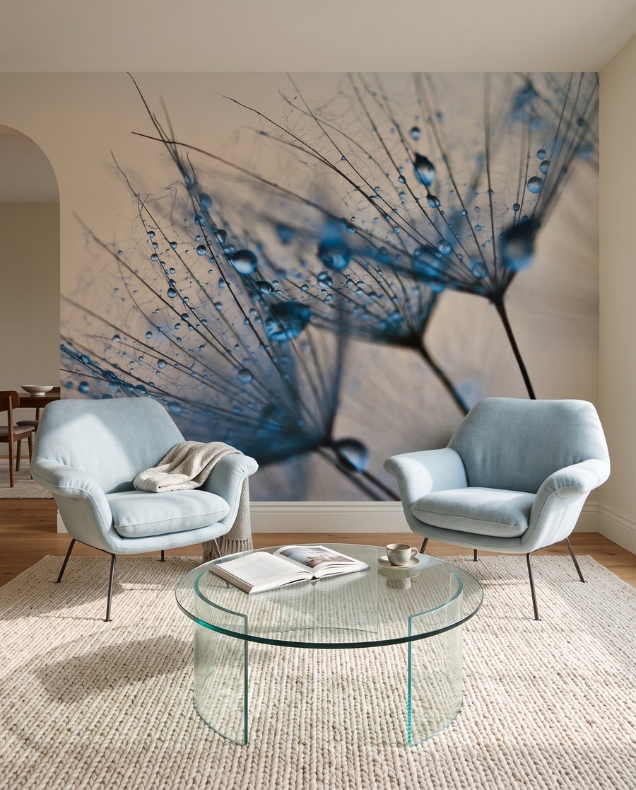 Dauwdruppels aan fijne pluisjes — interieur 2