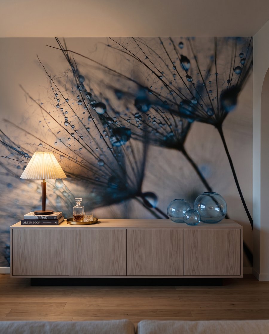Dauwdruppels aan fijne pluisjes — interieur 7