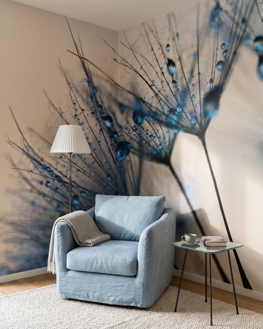 Dauwdruppels aan fijne pluisjes — interieur 8
