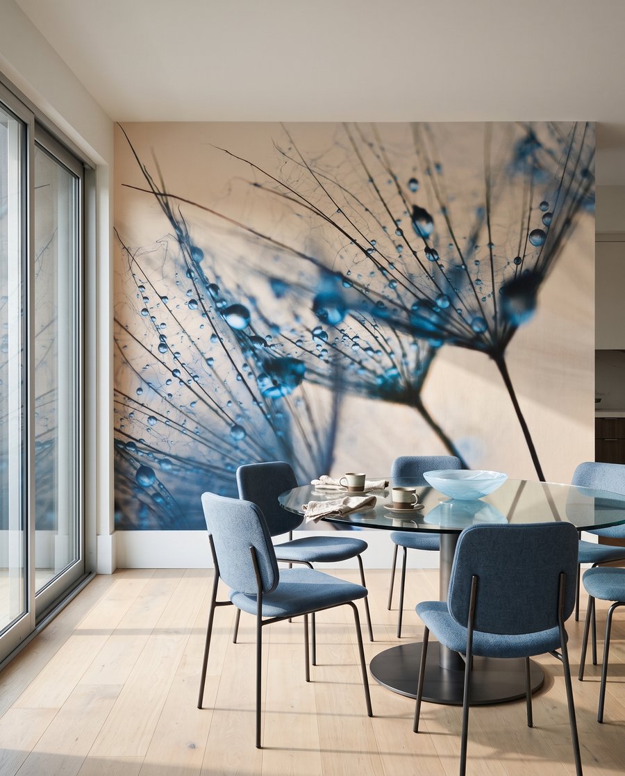 Dauwdruppels aan fijne pluisjes — interieur 3