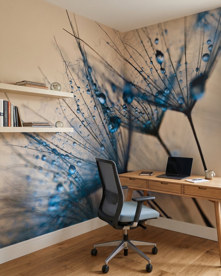 Dauwdruppels aan fijne pluisjes — interieur 4