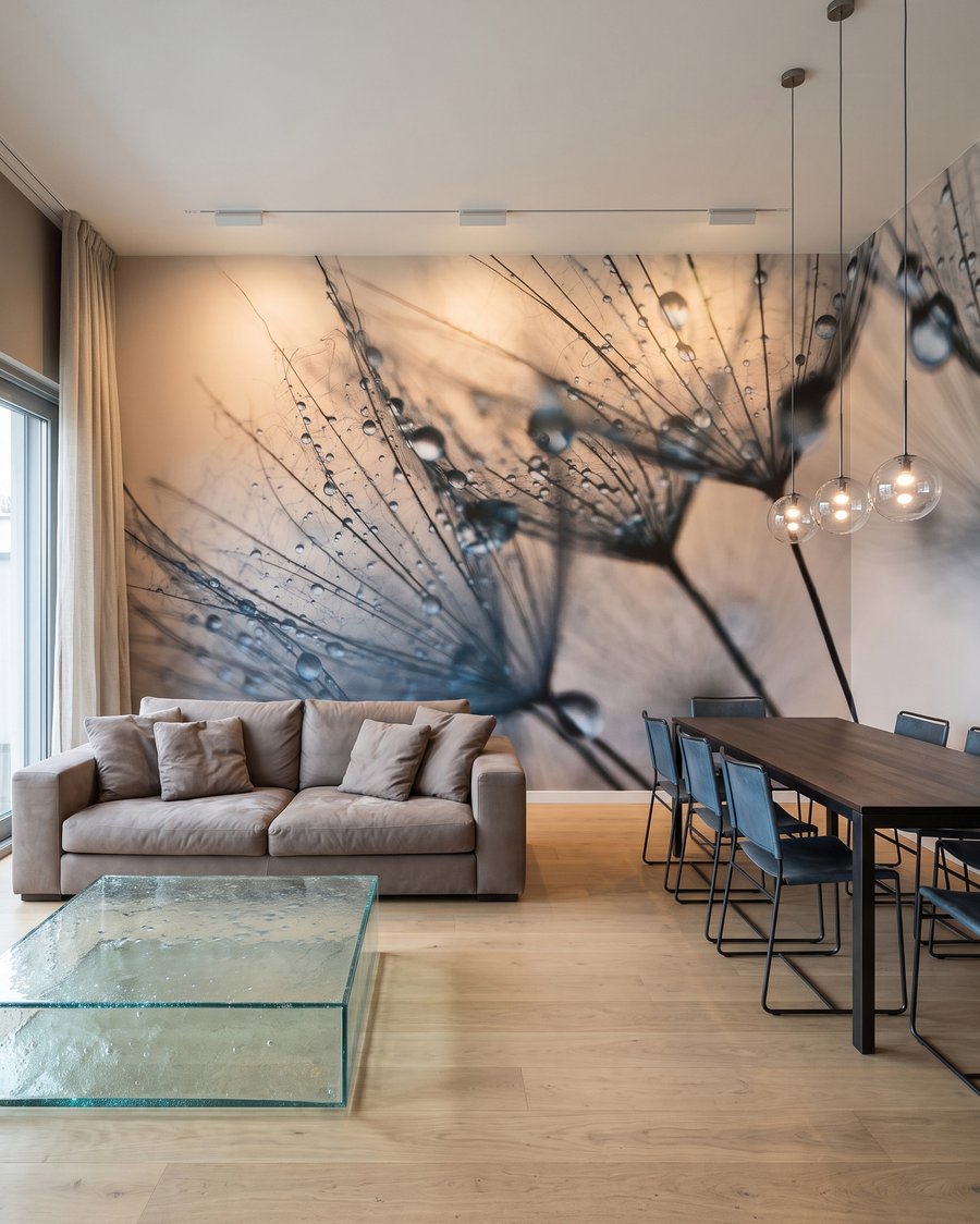 Dauwdruppels aan fijne pluisjes — interieur 2