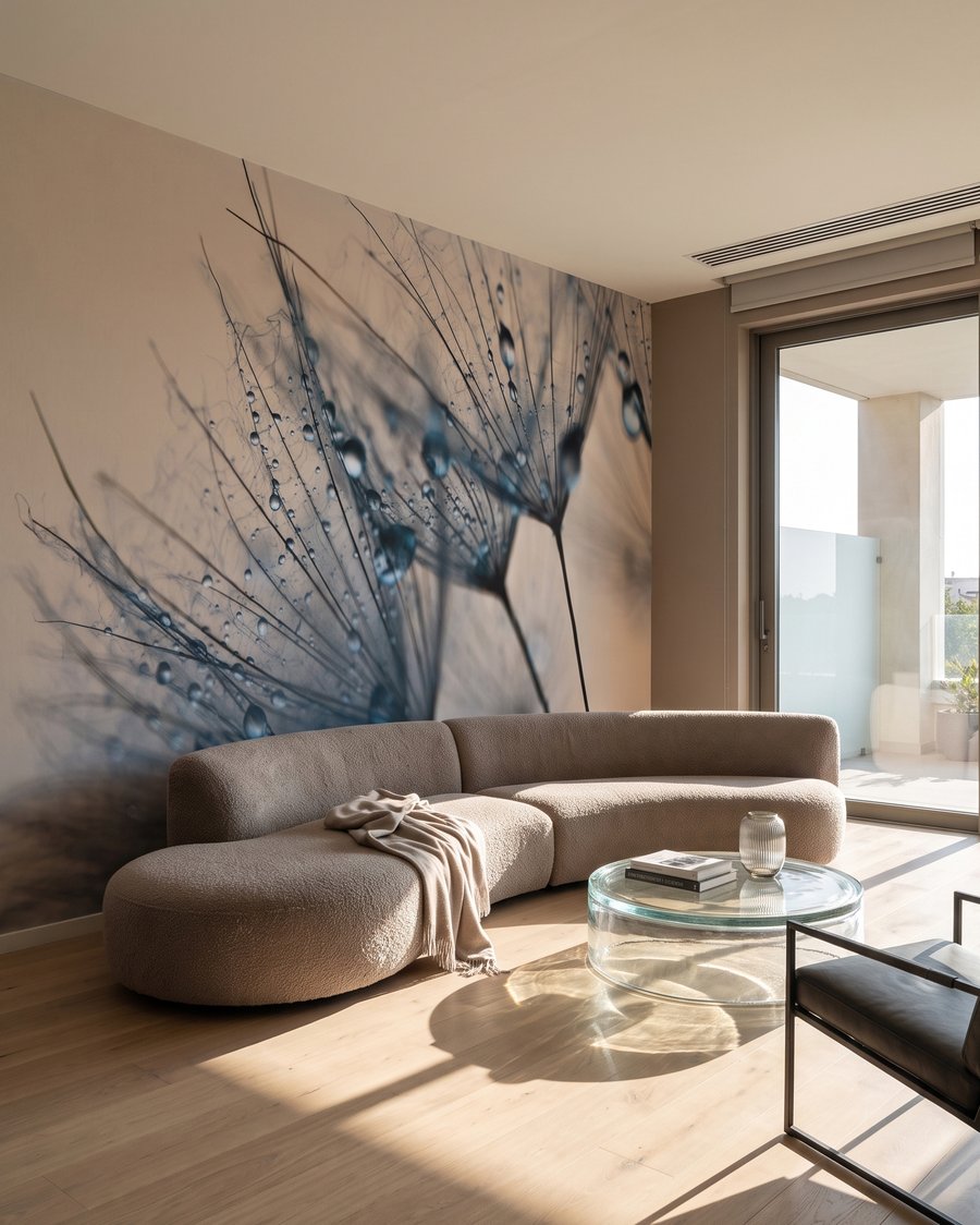 Dauwdruppels aan fijne pluisjes — interieur 5