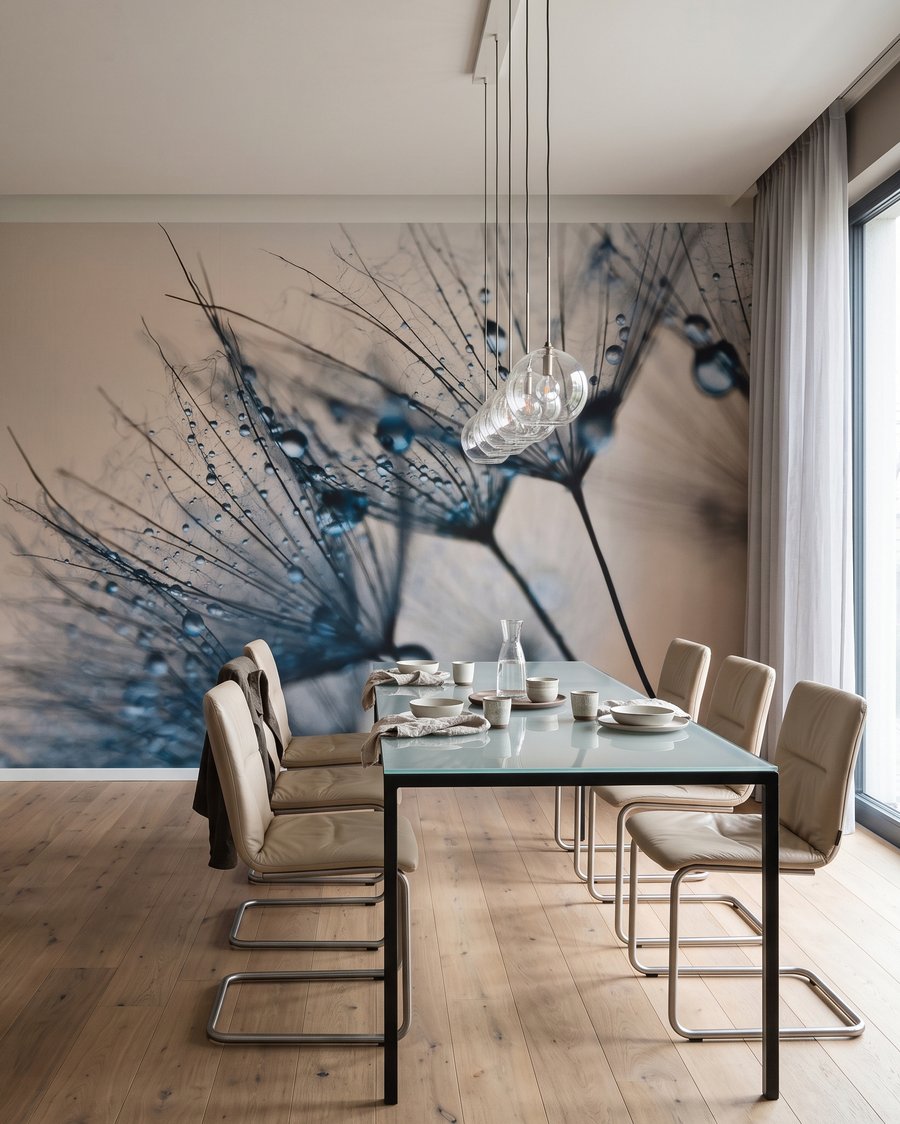 Dauwdruppels aan fijne pluisjes — interieur 8