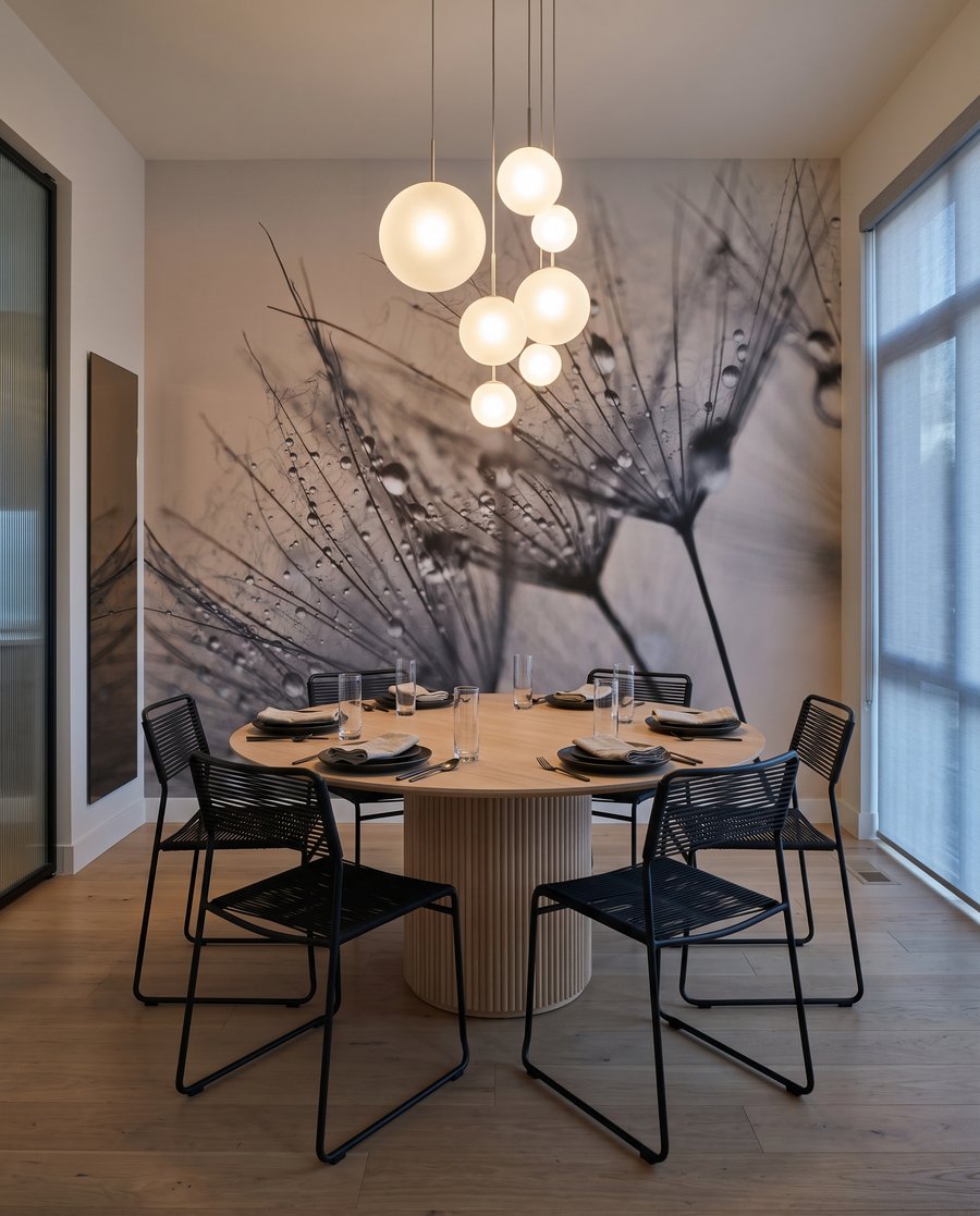 Dauwdruppels aan fijne pluisjes — interieur 2
