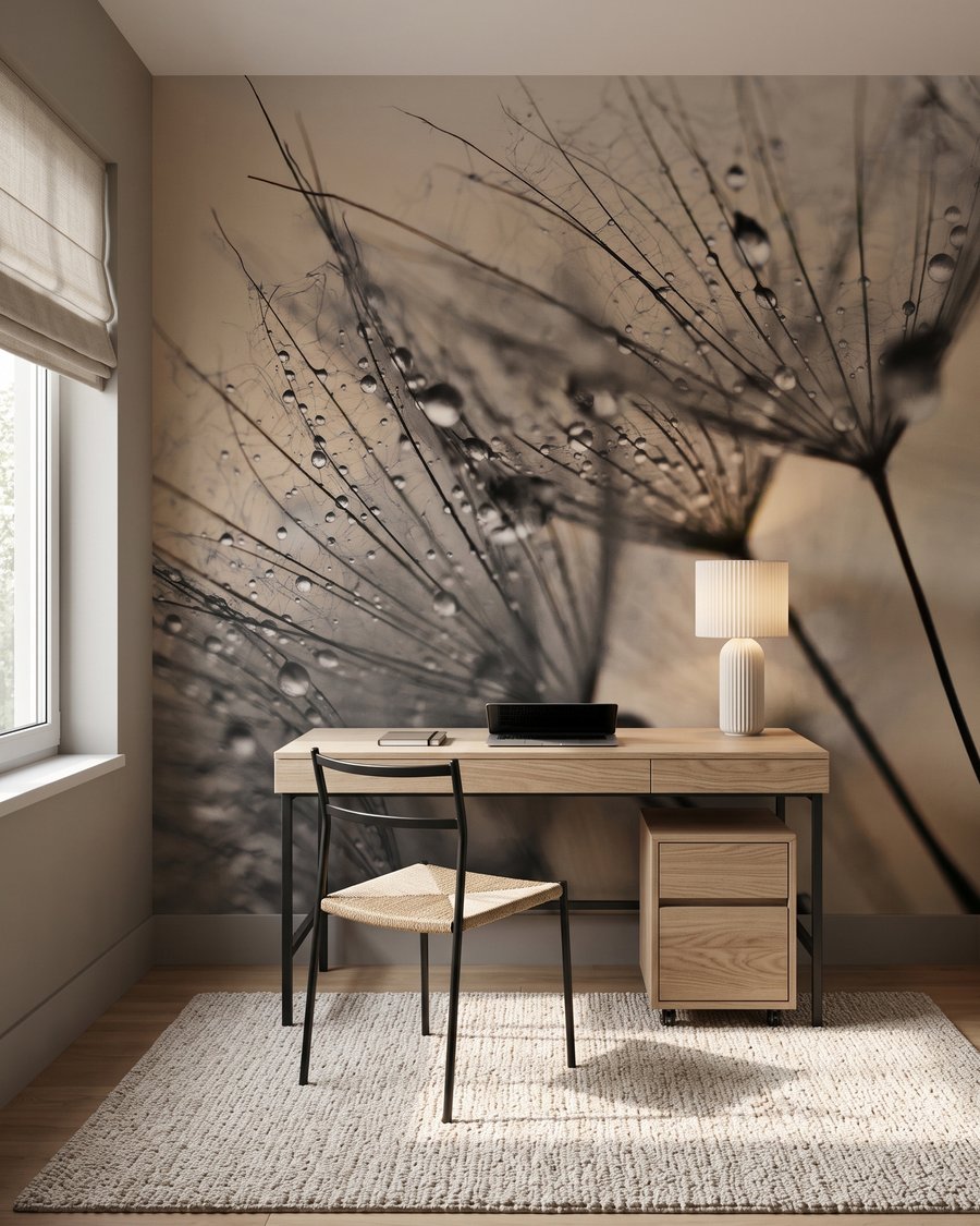 Dauwdruppels aan fijne pluisjes — interieur 5