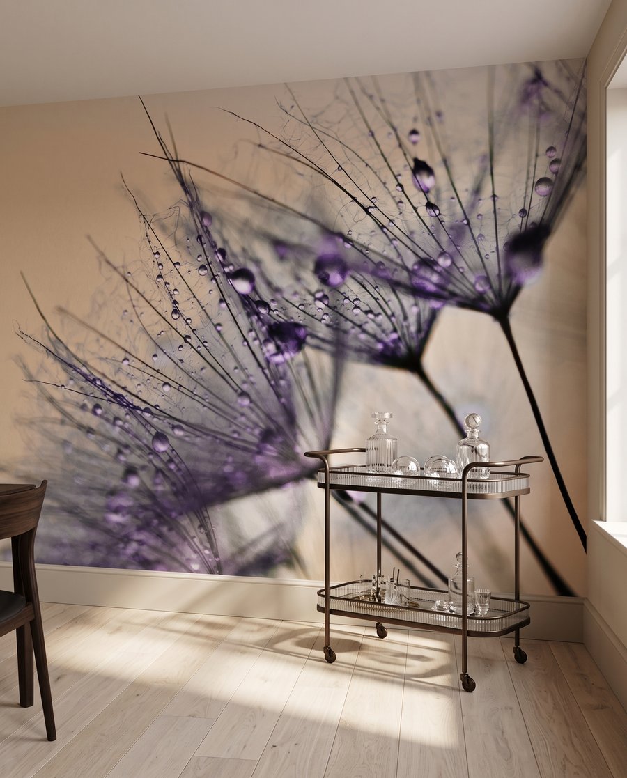 Dauwdruppels aan fijne pluisjes — interieur 2