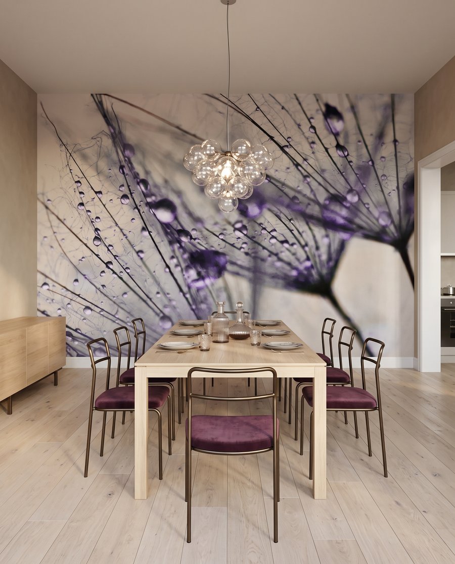 Dauwdruppels aan fijne pluisjes — interieur 6