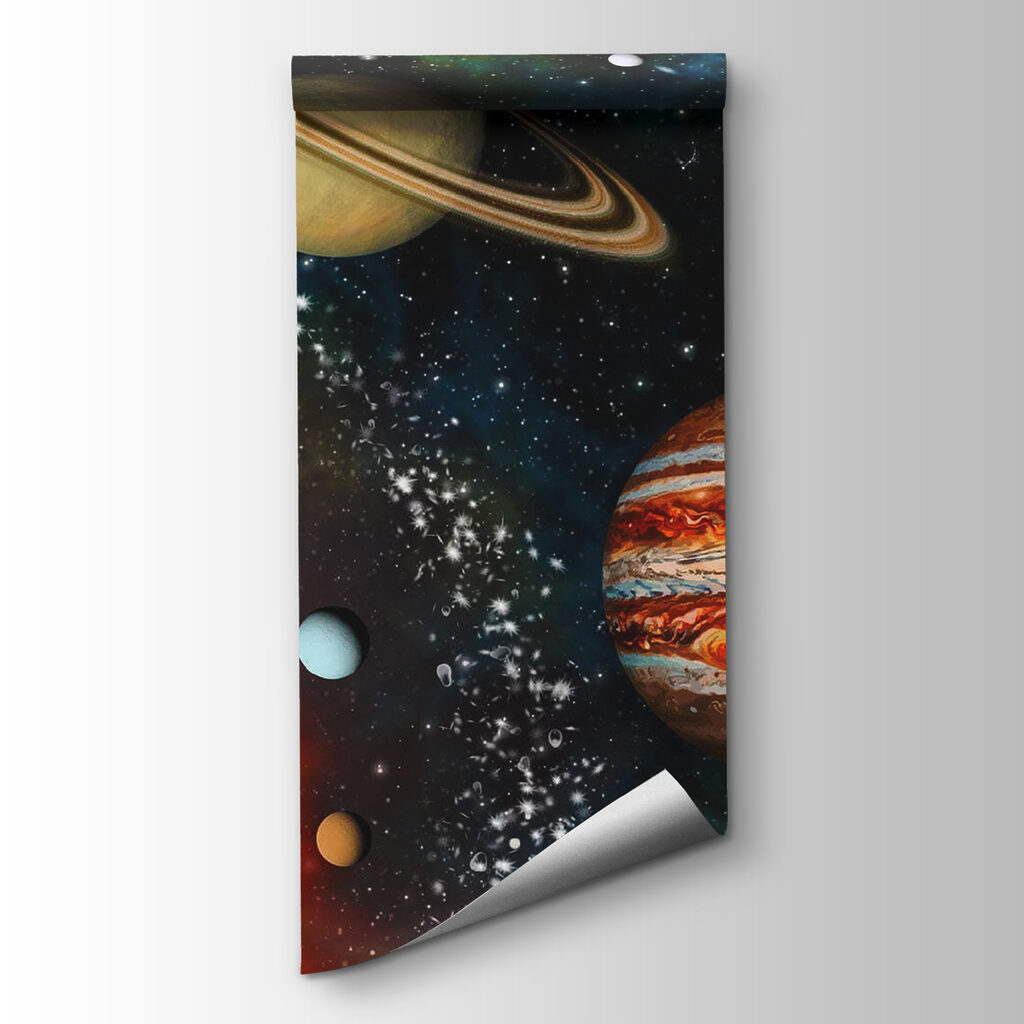 Planeten langs een zonnevlam — productweergave