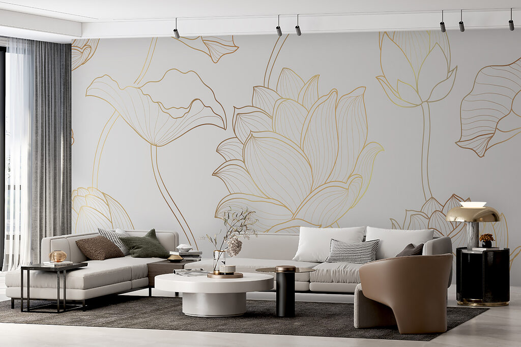 Lotus in fijne goudcontouren — interieur 7