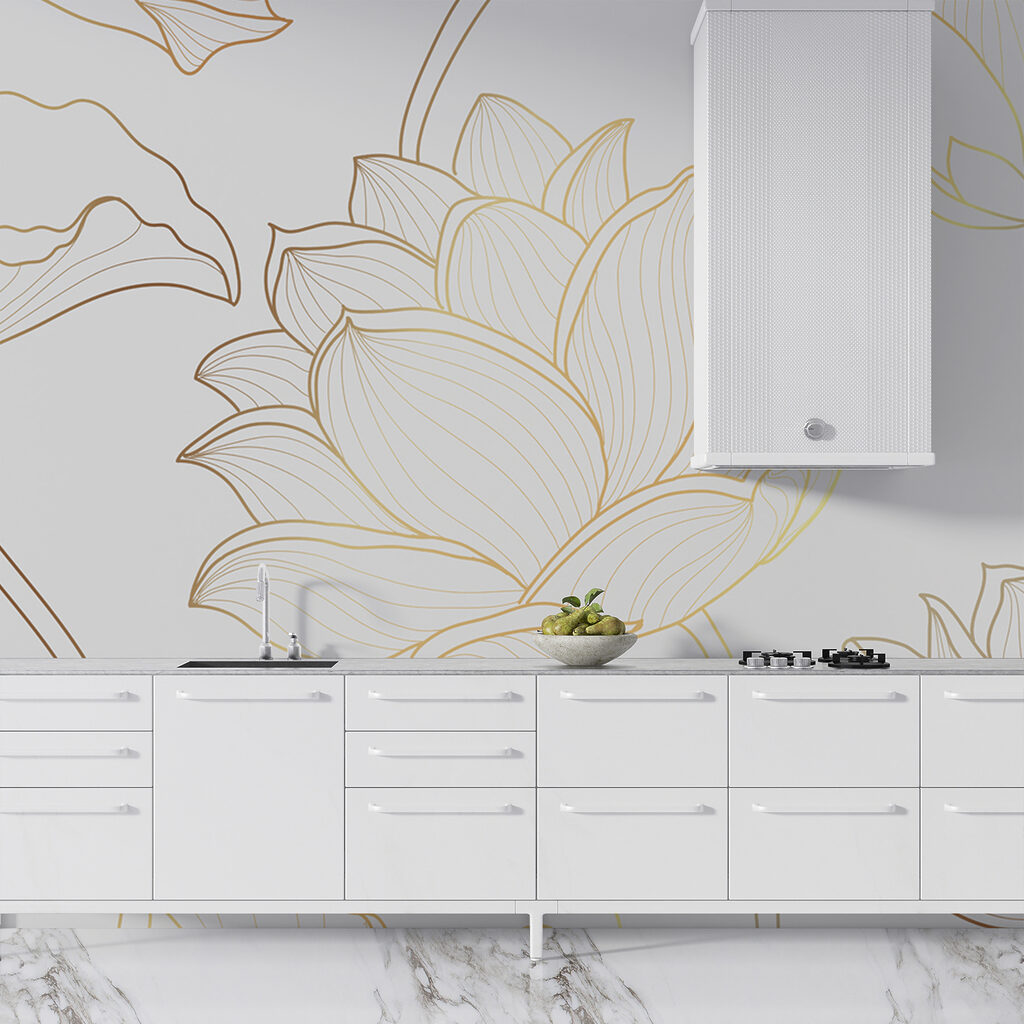 Lotus in fijne goudcontouren — interieur 8