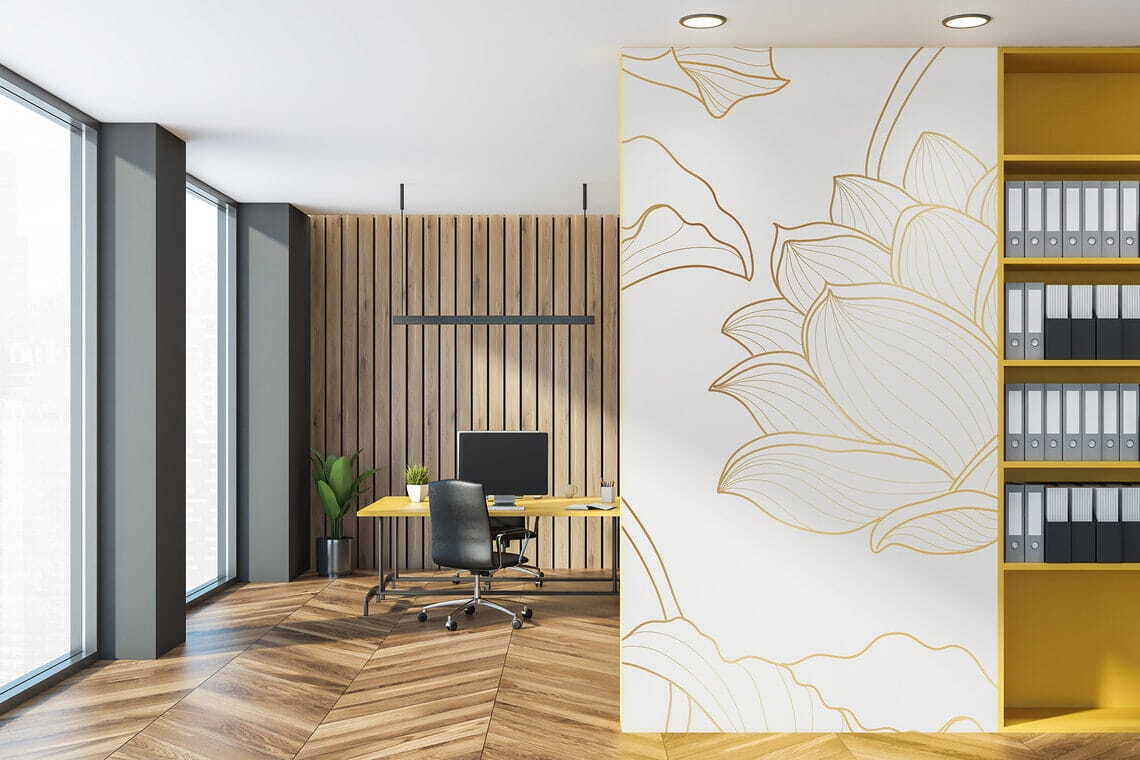 Lotus in fijne goudcontouren — interieur 6