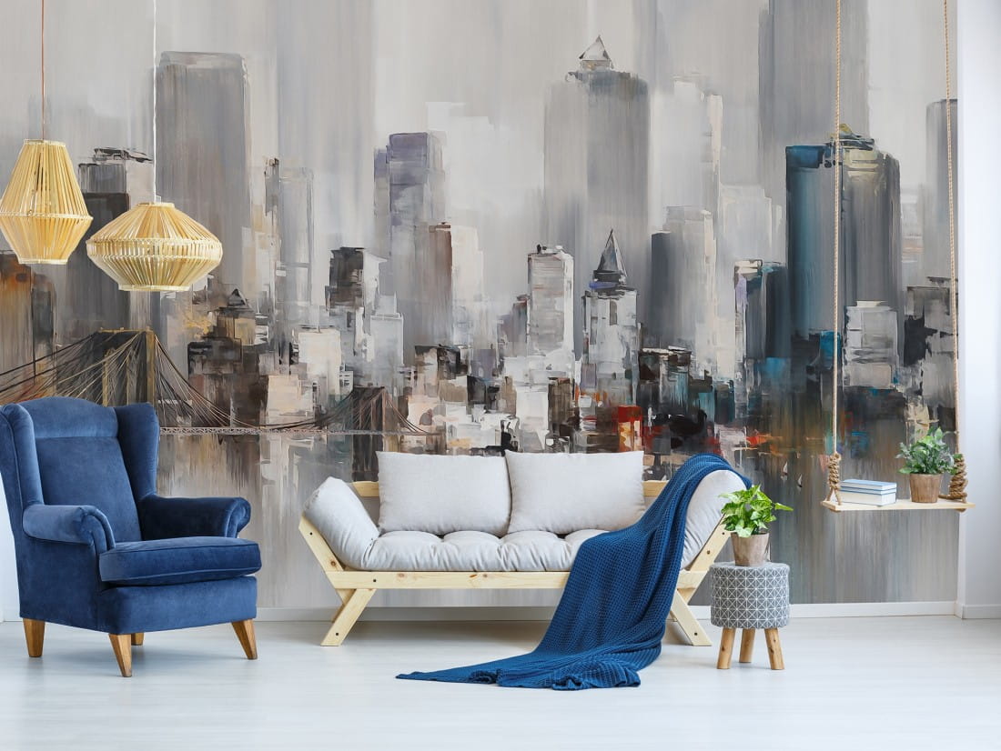 Stad in grijze verflagen — interieur 4