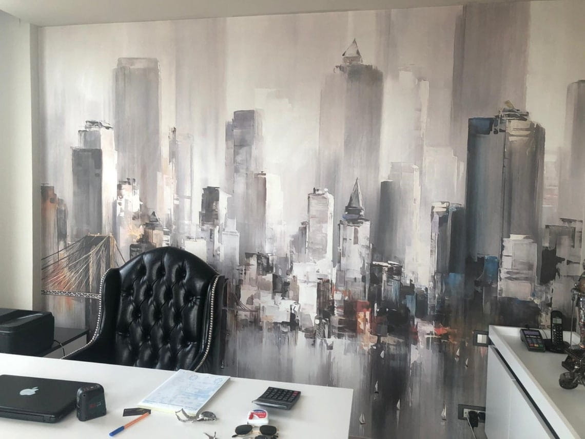 Stad in grijze verflagen — interieur 5