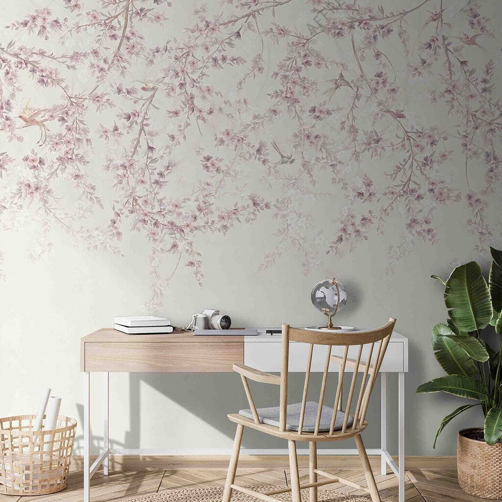 Vogeltjes onder hangende bloesem — interieur 3