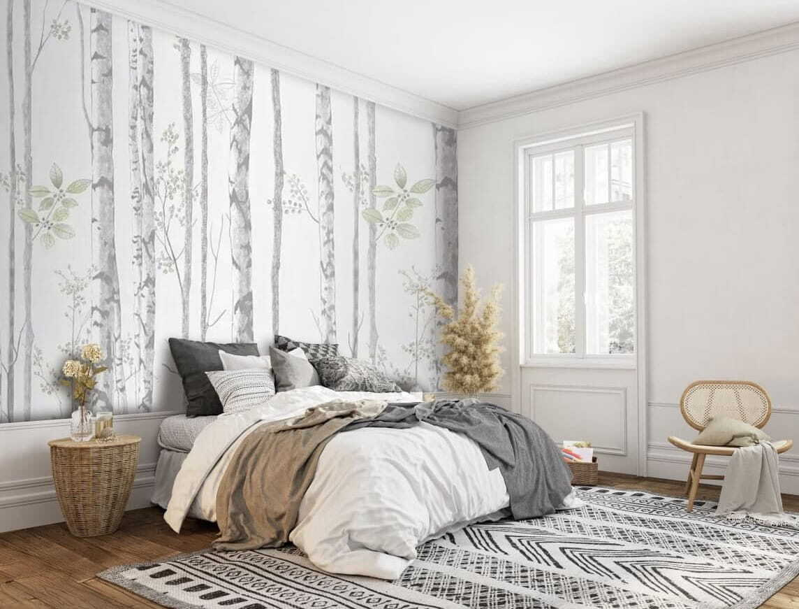 Berken met groene blaadjes — interieur 1
