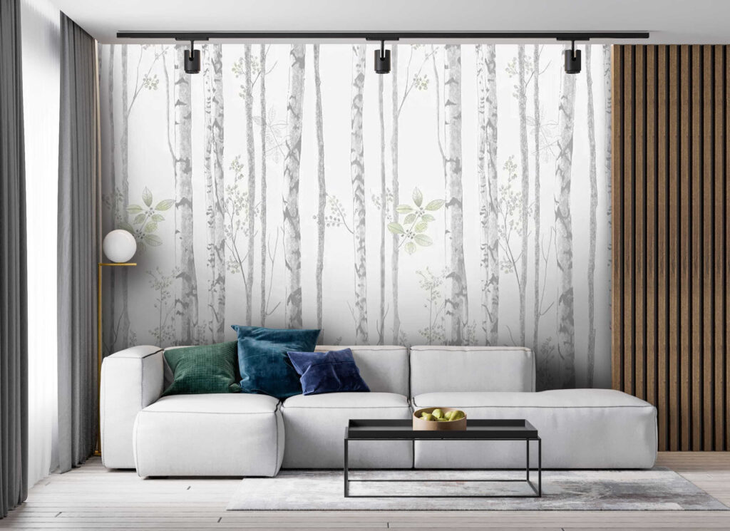 Berken met groene blaadjes — interieur 2
