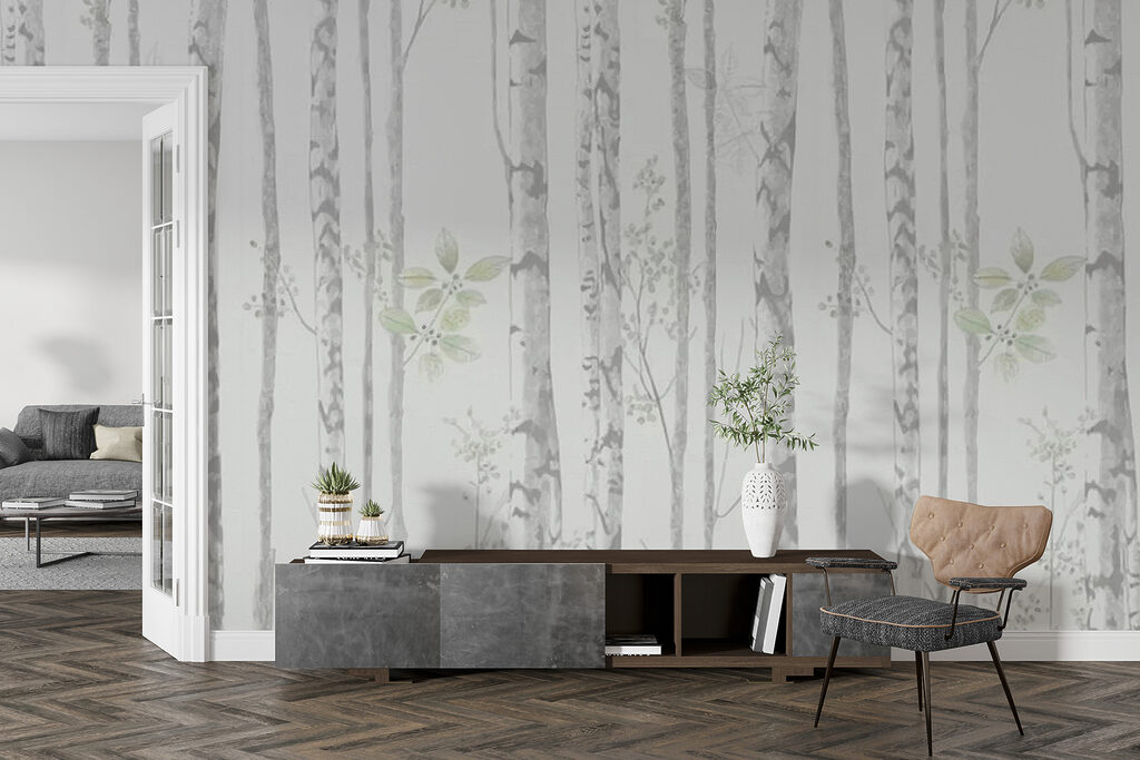 Berken met groene blaadjes — interieur 6