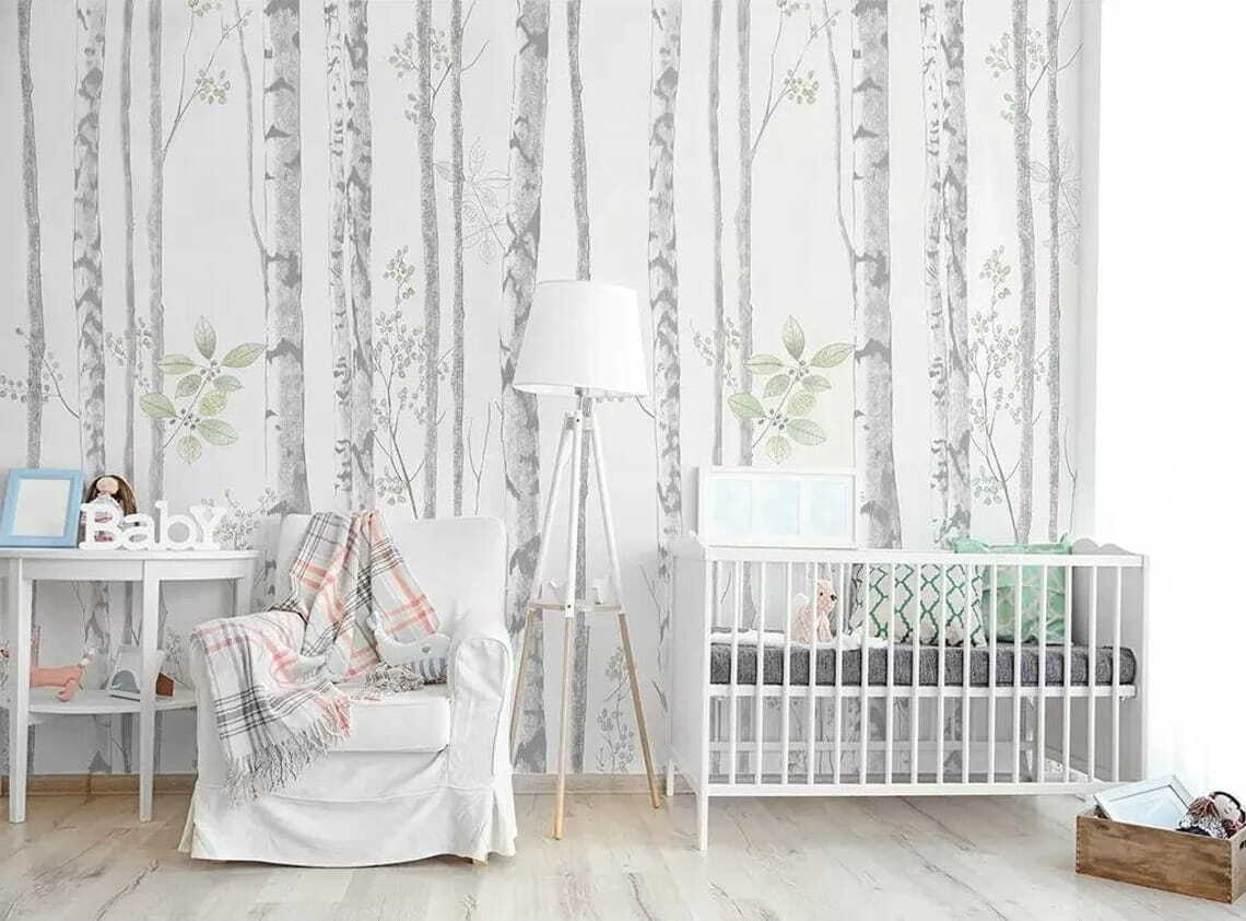 Berken met groene blaadjes — interieur 4
