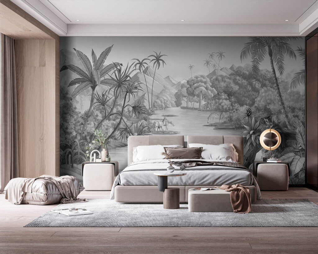 Tropisch water in grijstinten — interieur 2