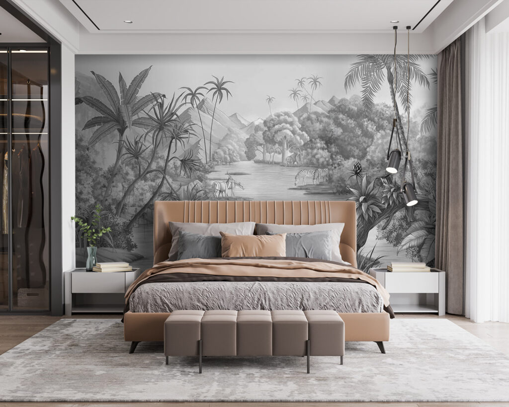 Tropisch water in grijstinten — interieur 3