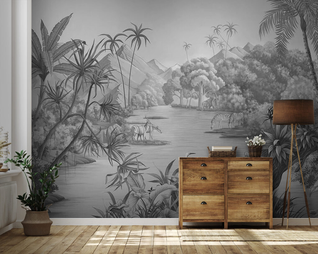 Tropisch water in grijstinten — interieur 5