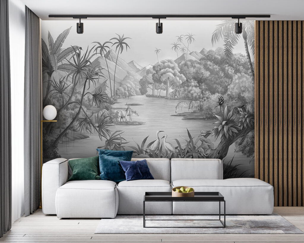 Tropisch water in grijstinten — interieur 7
