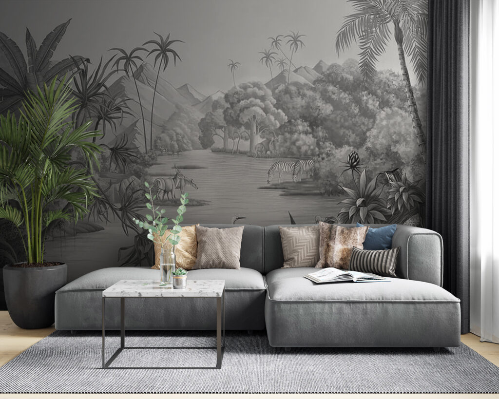 Tropisch water in grijstinten — interieur 8