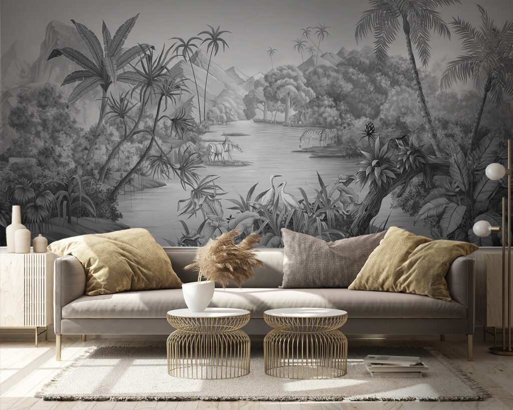 Tropisch water in grijstinten — interieur 10