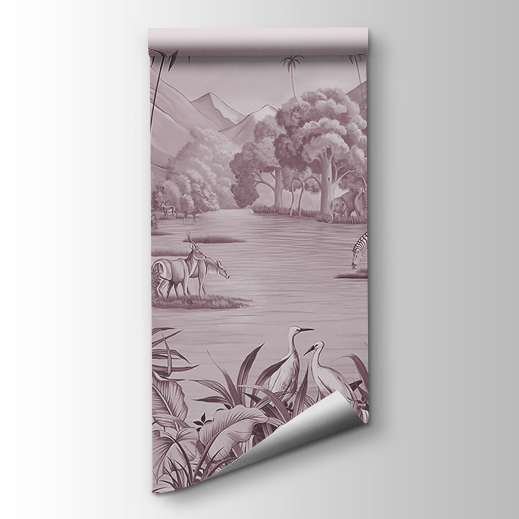 Rivier door getekend tropenbos — productweergave