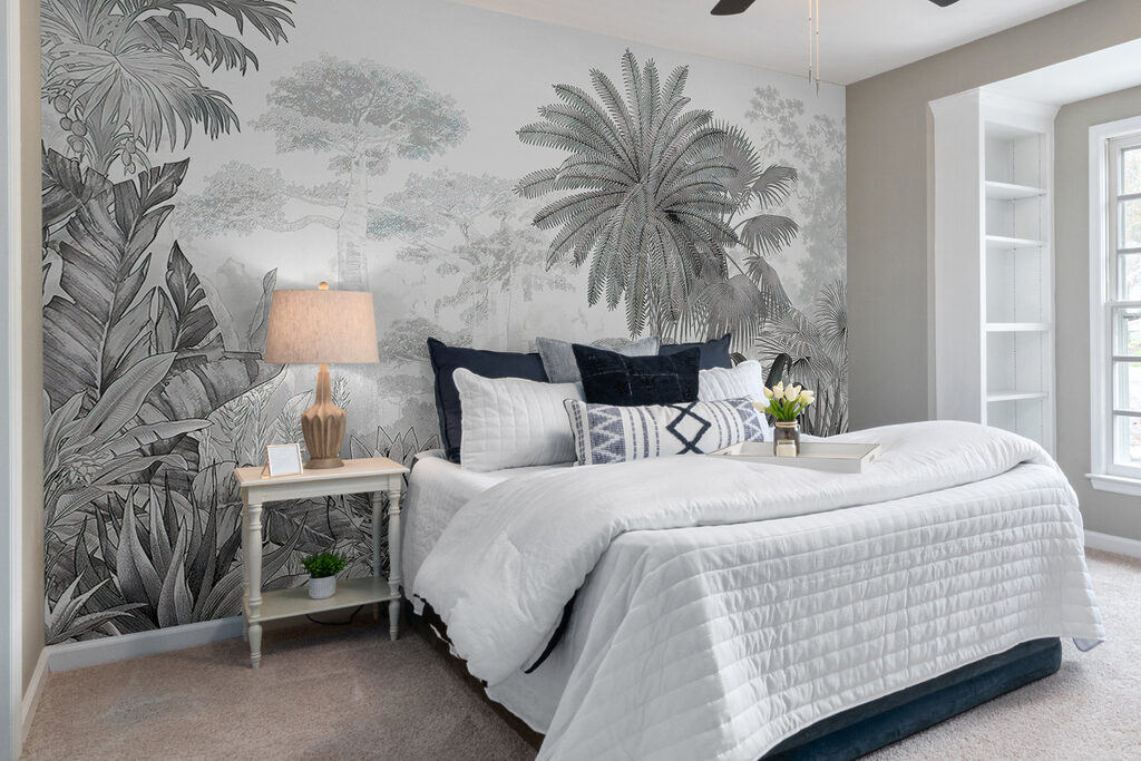 Hoge palm fijn getekend — interieur 2