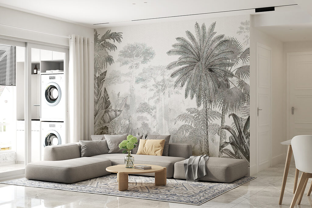 Hoge palm fijn getekend — interieur 3