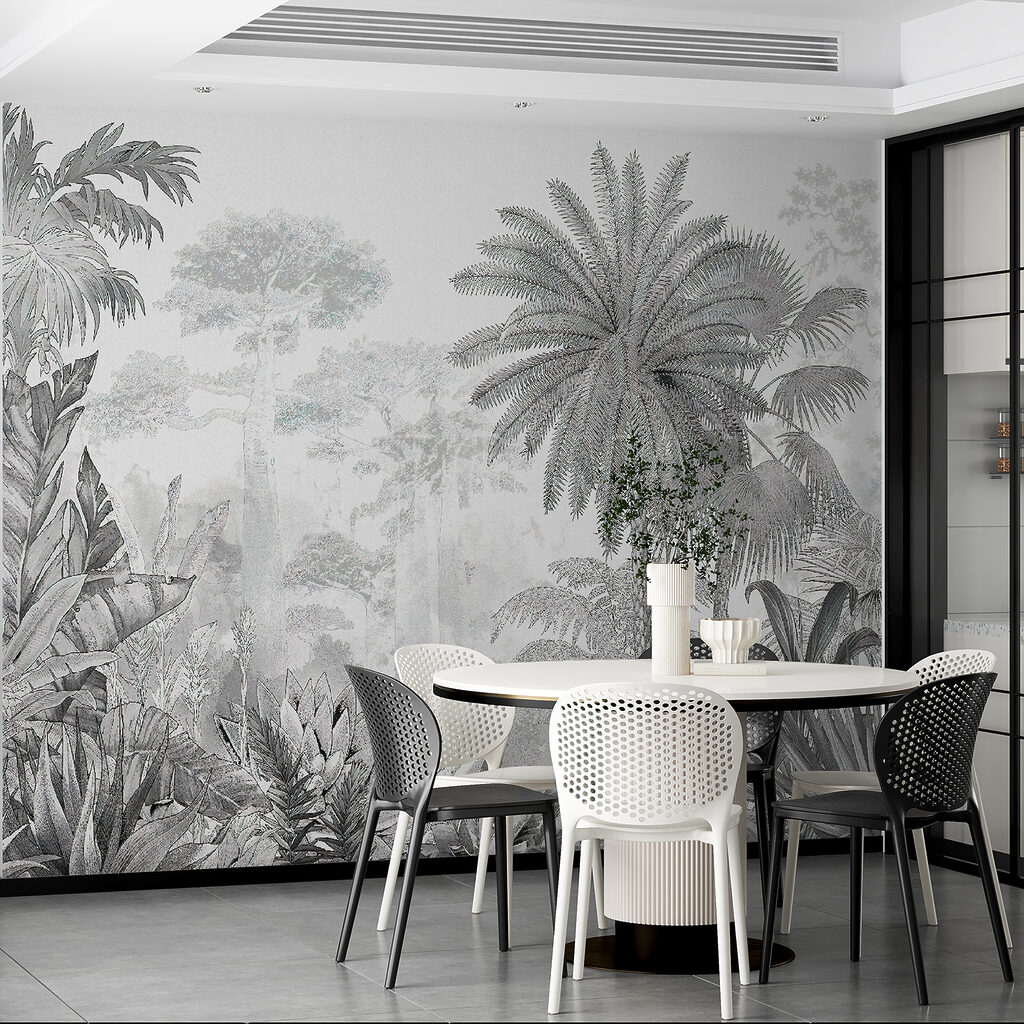Hoge palm fijn getekend — interieur 4