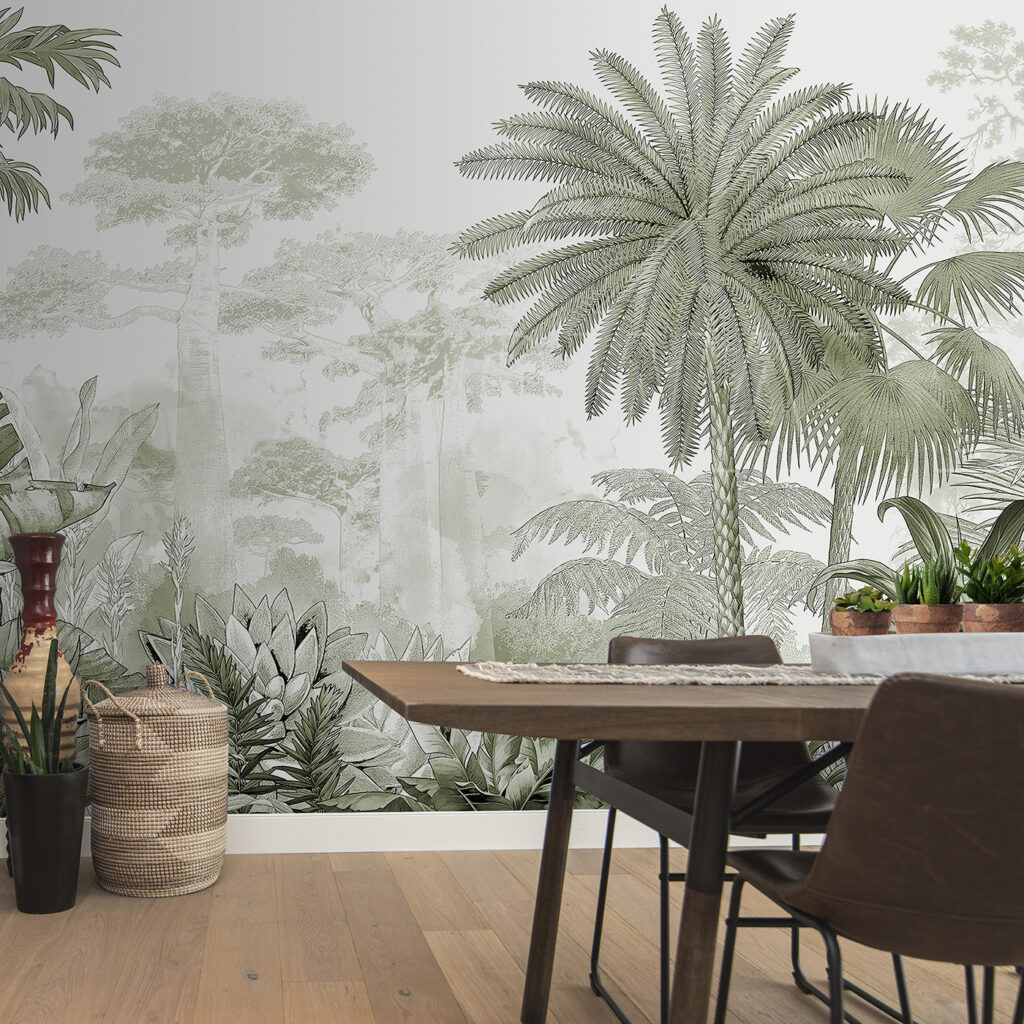 Hoge palm fijn getekend — interieur 1