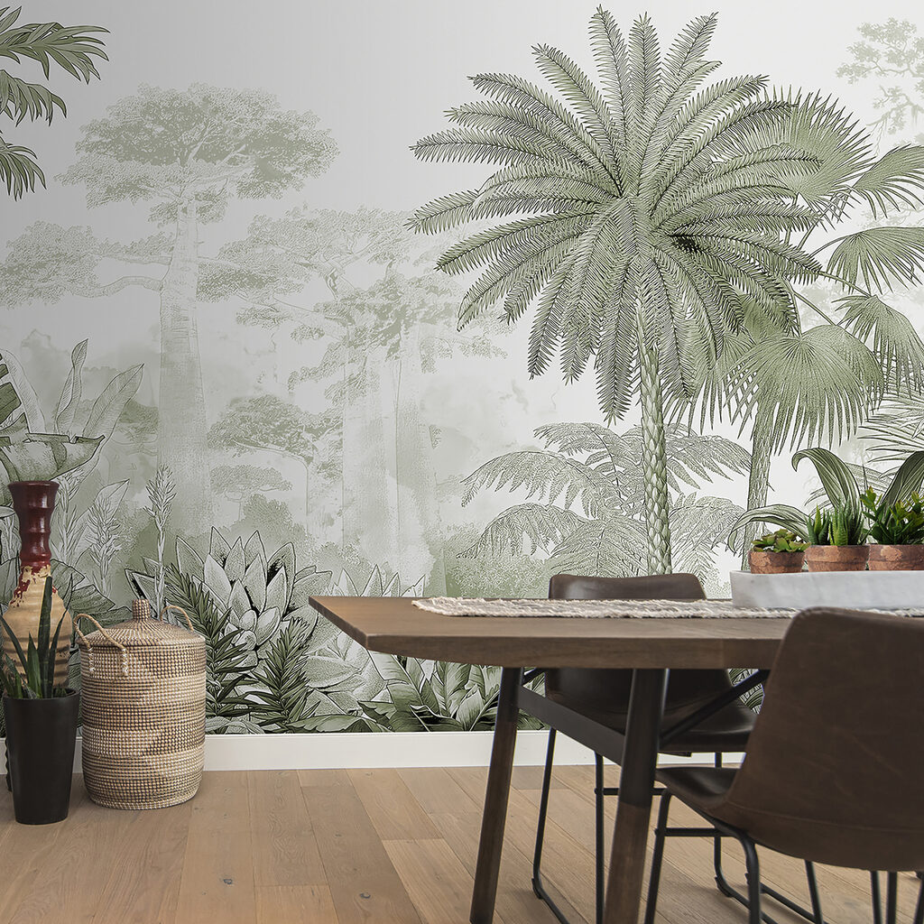 Hoge palm fijn getekend — interieur 3