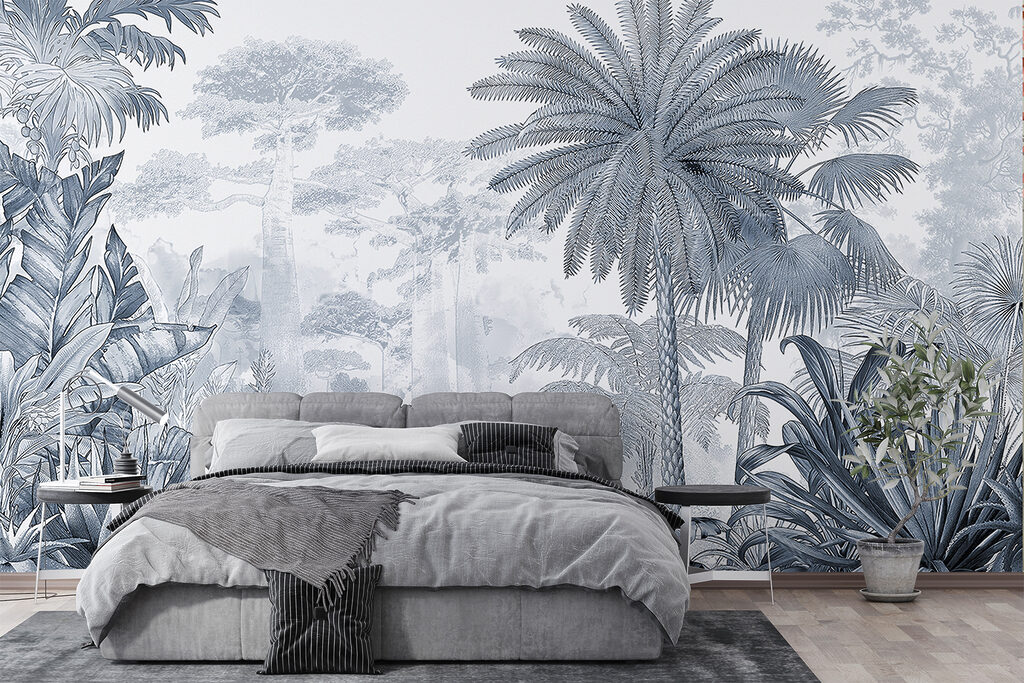 Hoge palm fijn getekend — interieur 2