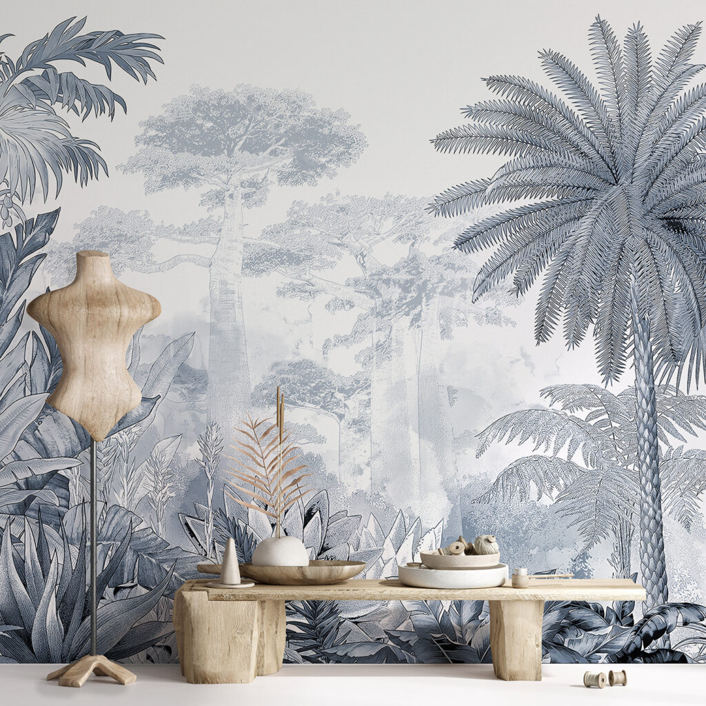 Hoge palm fijn getekend — interieur 1