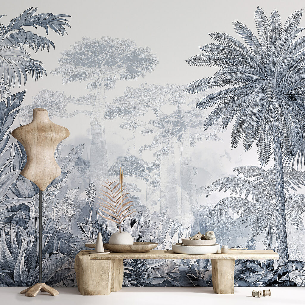 Hoge palm fijn getekend — interieur 3