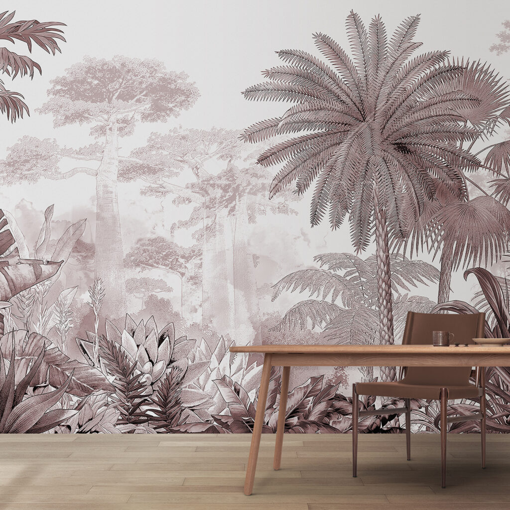 Hoge palm fijn getekend — interieur 1